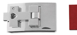 Top-down view of Buckle with cross laying flat